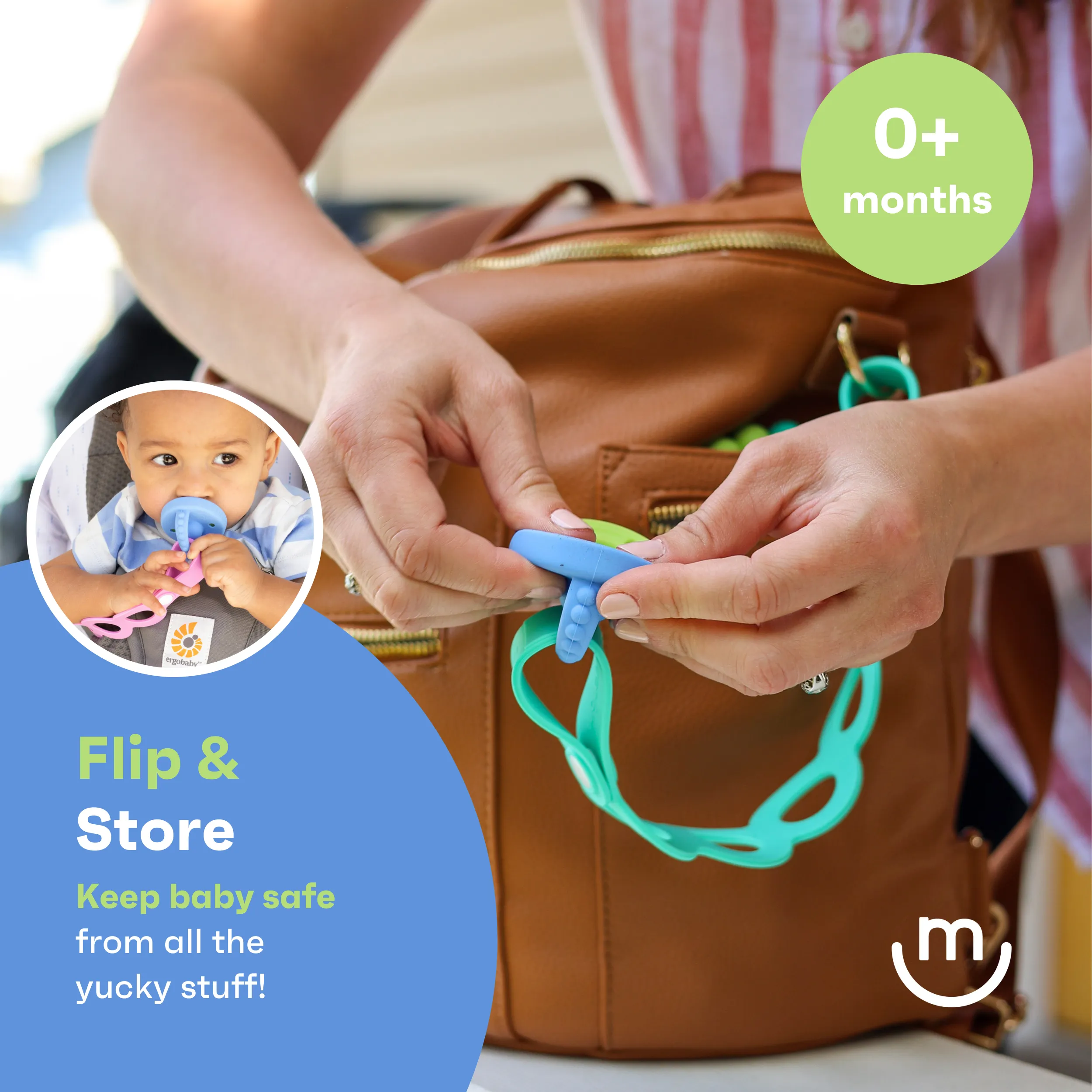 Flip & Store Pacifier: Sherbert