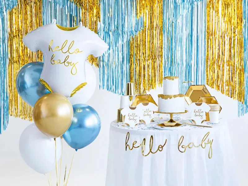 Foil balloon Baby romper - Hello Baby, 51x45cm, white