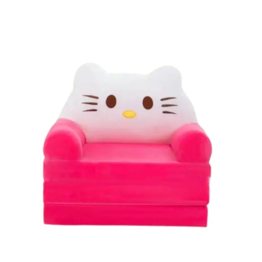 Foldable Plush and Soft Kids Sofa, Removable and Washable Lazy Sleeping Sofa chair for Kids, Kitty