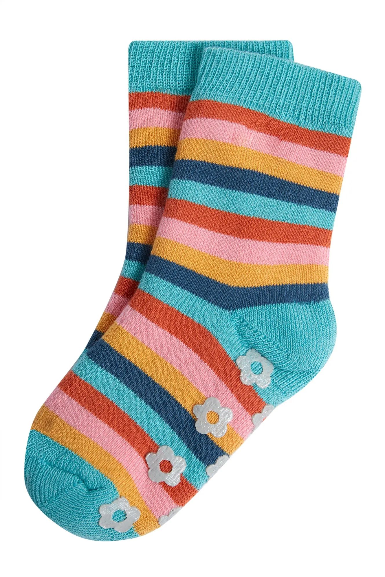 Frugi Grippy Socks 2 Pack - Floral Multi Pack