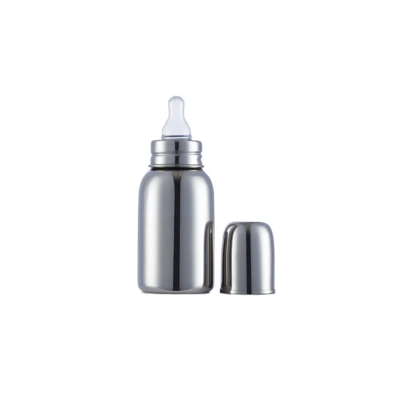 Grade 304 Bullet Stainless Steel Baby Feeding Bottle - 200ml