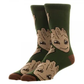 Guardians Of The Galaxy Baby Groot Crew Socks (Men's)