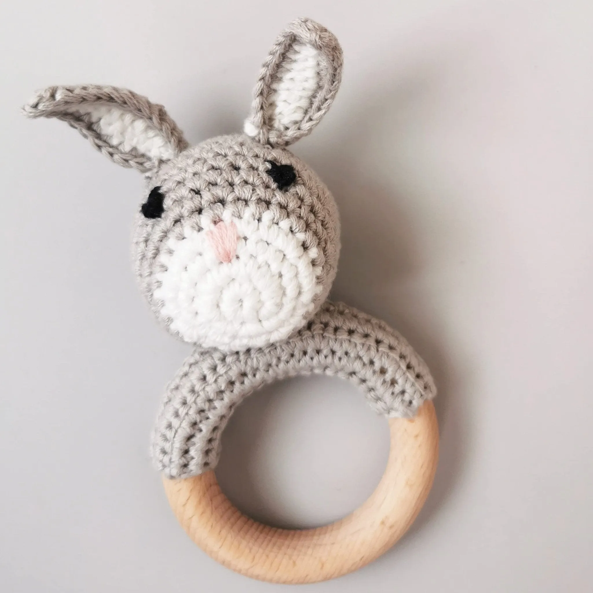 Joliecraft: Handmade Cotton Teether with Rattle – Soft & Sensory