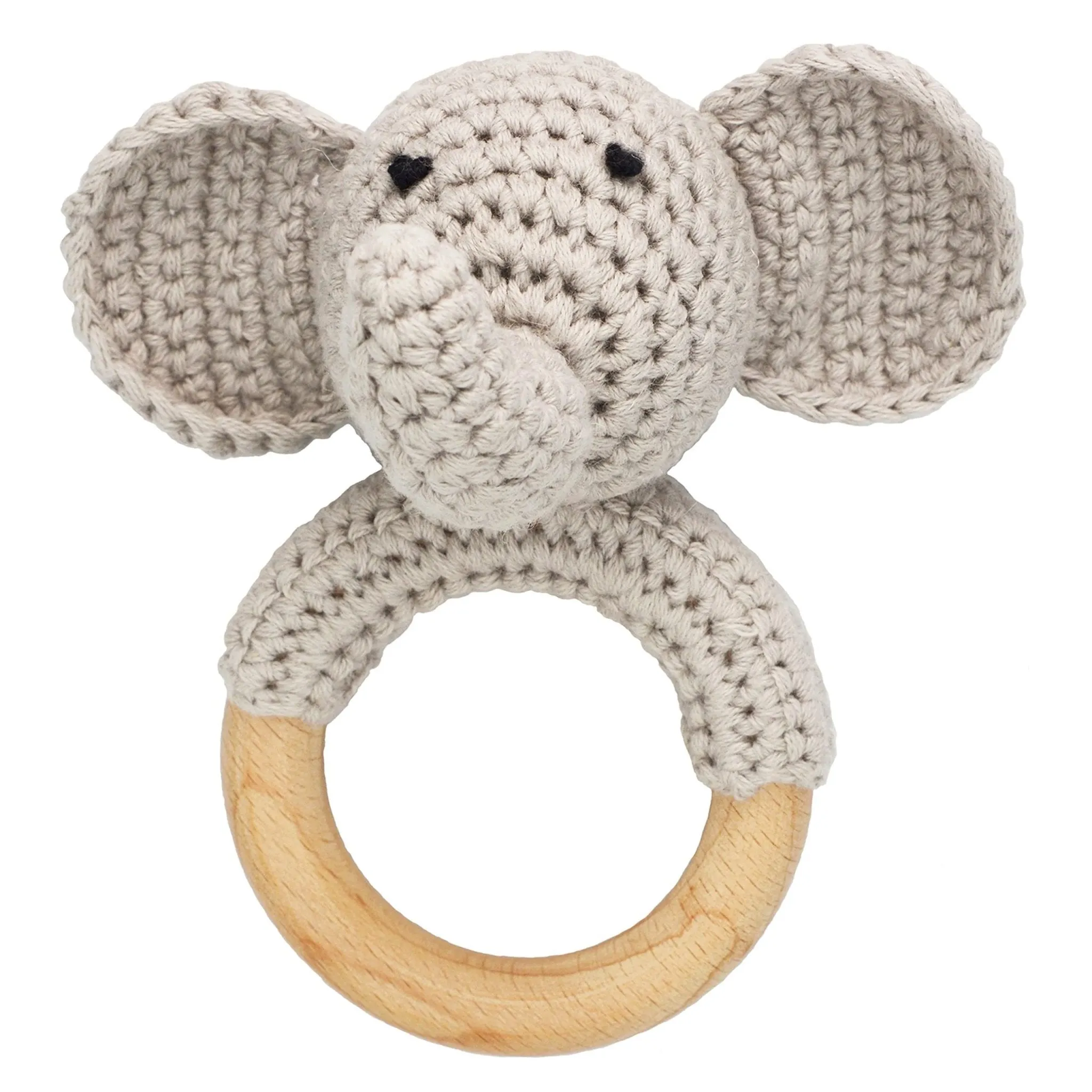 Joliecraft: Handmade Cotton Teether with Rattle – Soft & Sensory