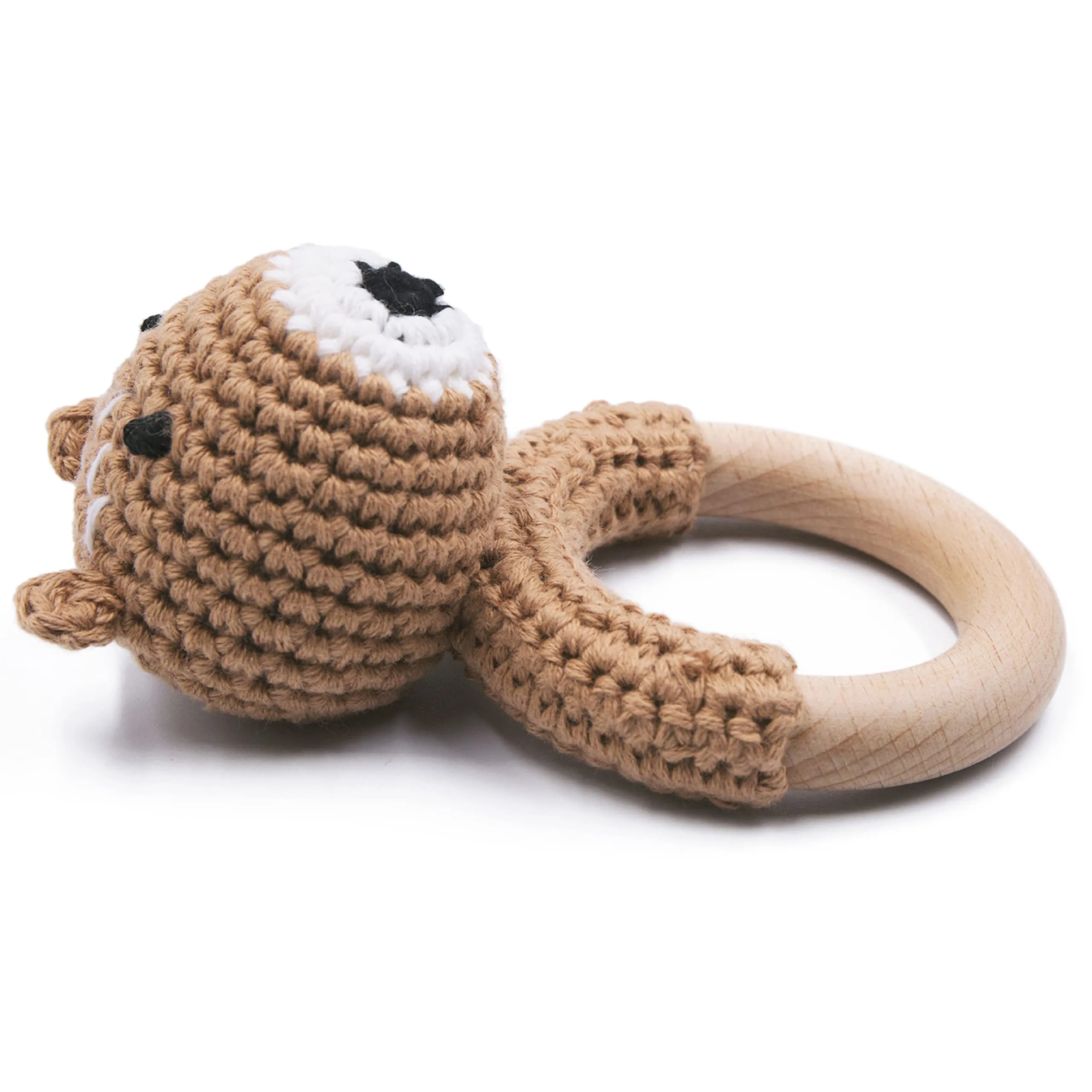 Joliecraft: Handmade Cotton Teether with Rattle – Soft & Sensory