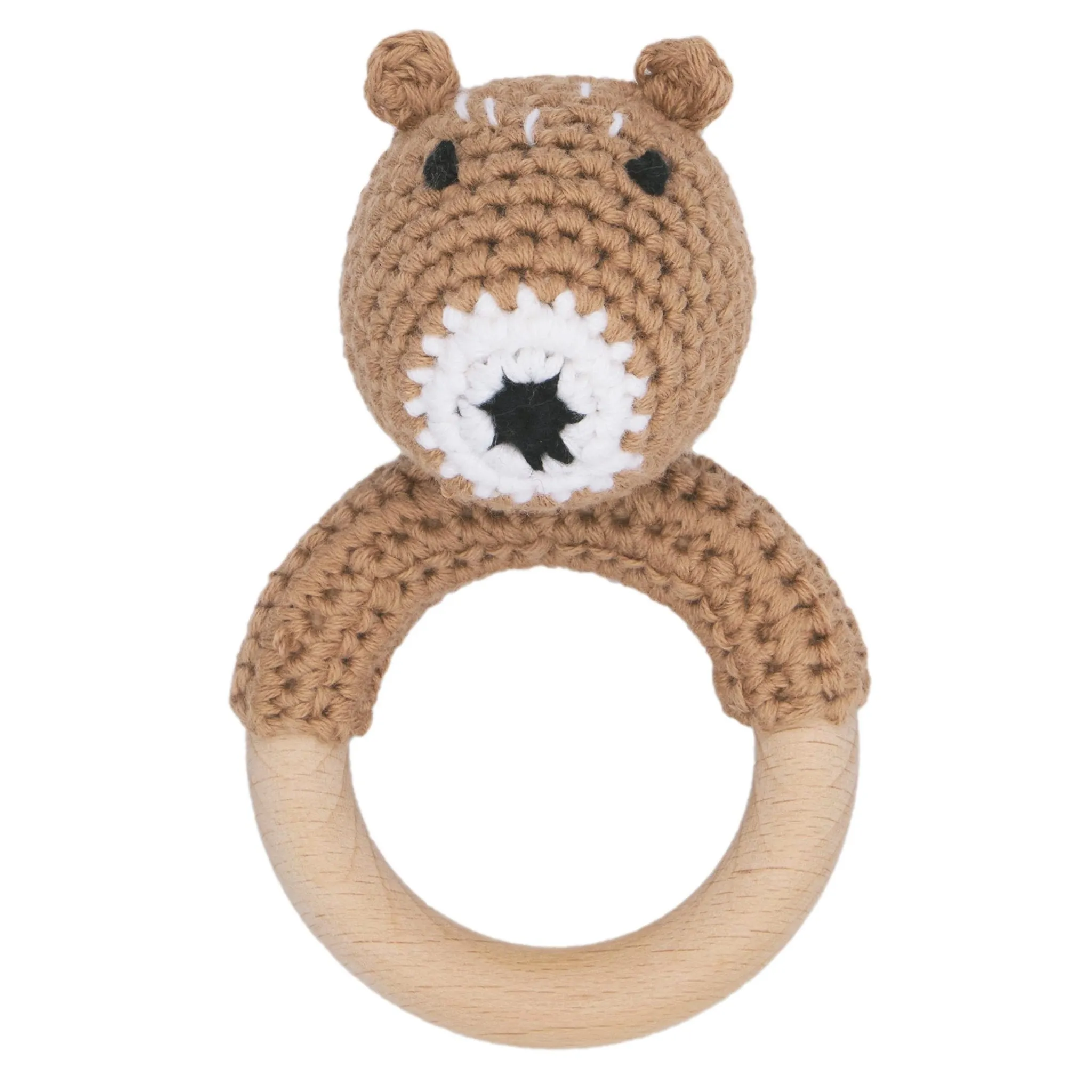Joliecraft: Handmade Cotton Teether with Rattle – Soft & Sensory