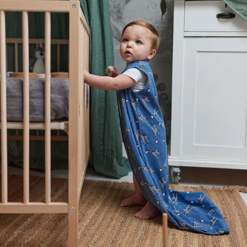 Jollein Sleeping Bag Jersey Giraffe Jeans Blue - Clearance