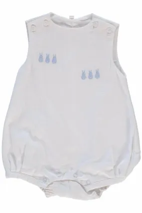 Julius Berger & Carriage Boutique Boys Easter Bunny White Romper   Bonnet