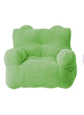 Kids Bean Bag Chair/Sofa Coudroy Fabric, Foam Filled-Green