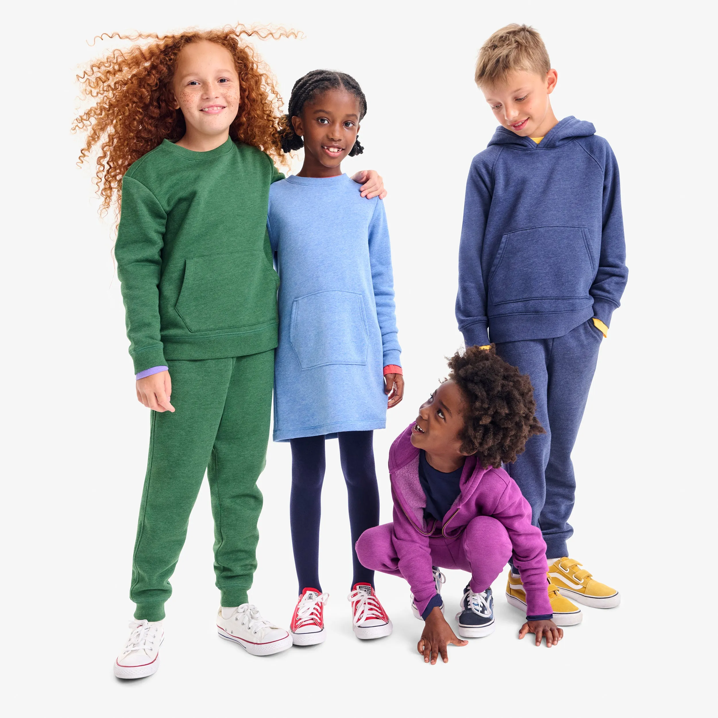 Kids cozy fleece sweatshirt dress