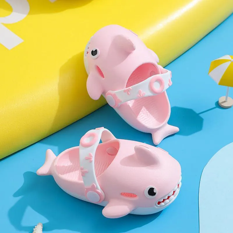 Kids Shark Non Slip Slippers