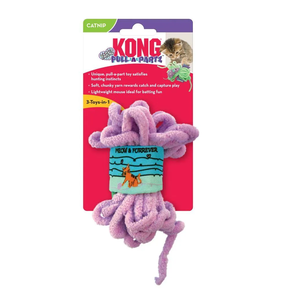 Kong Cat Toy Pull-A-Partz Yarnz Assorted Colours