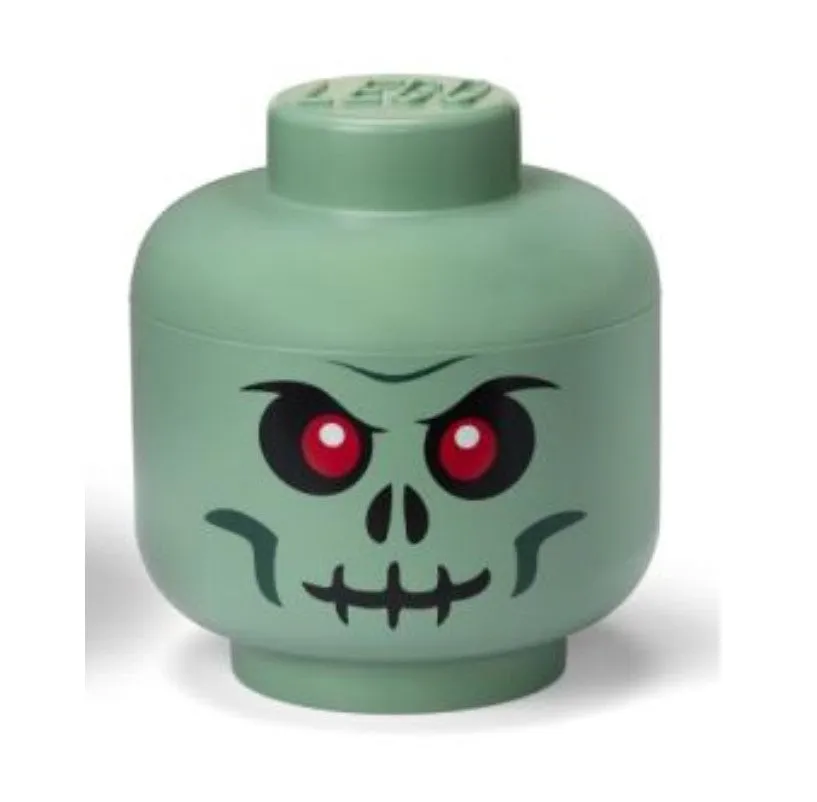 LEGO Storage Head Large Green Skeleton