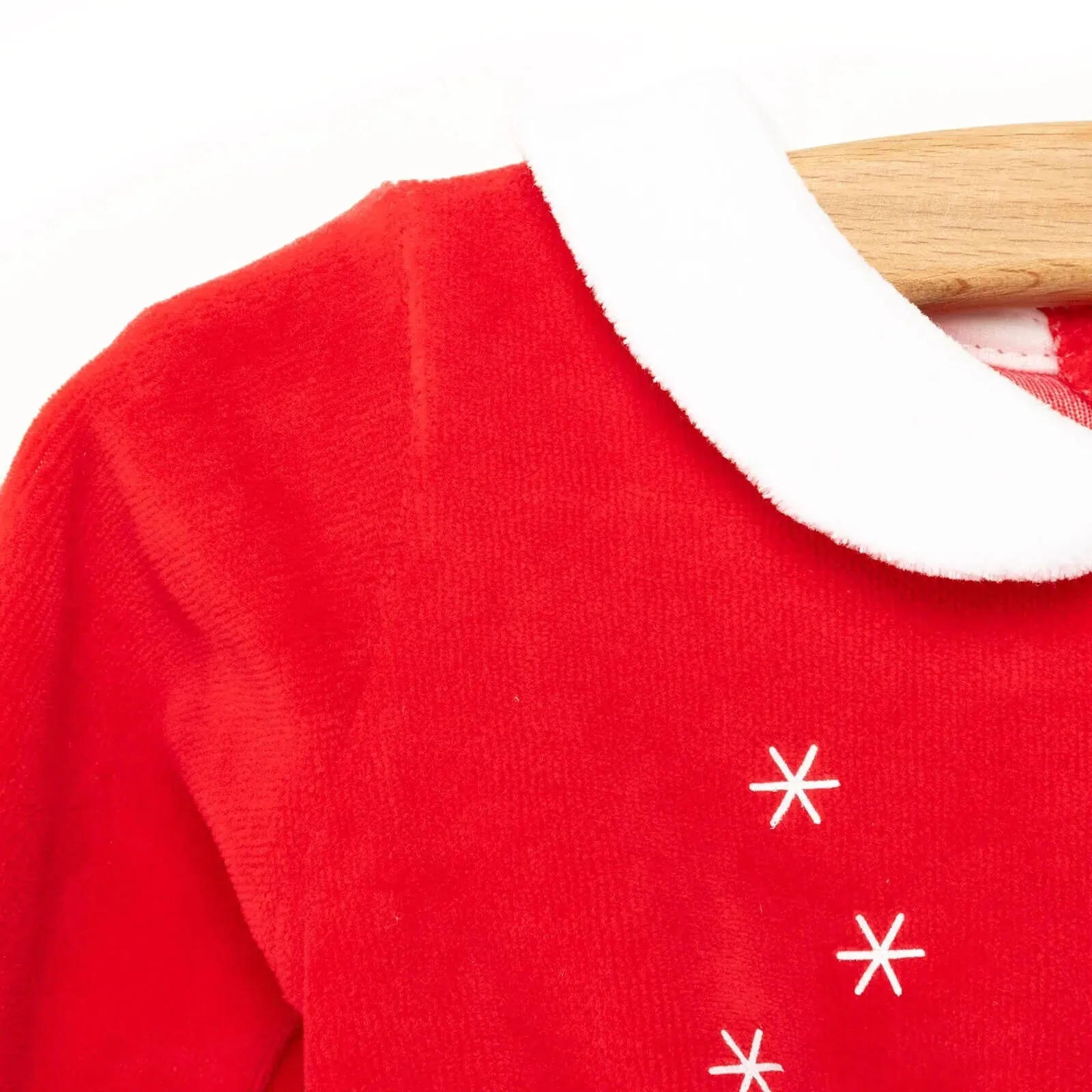 Ma Douce Newborn Velvet Dress - Red