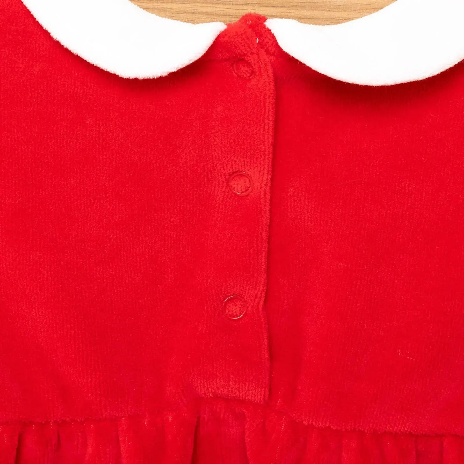 Ma Douce Newborn Velvet Dress - Red