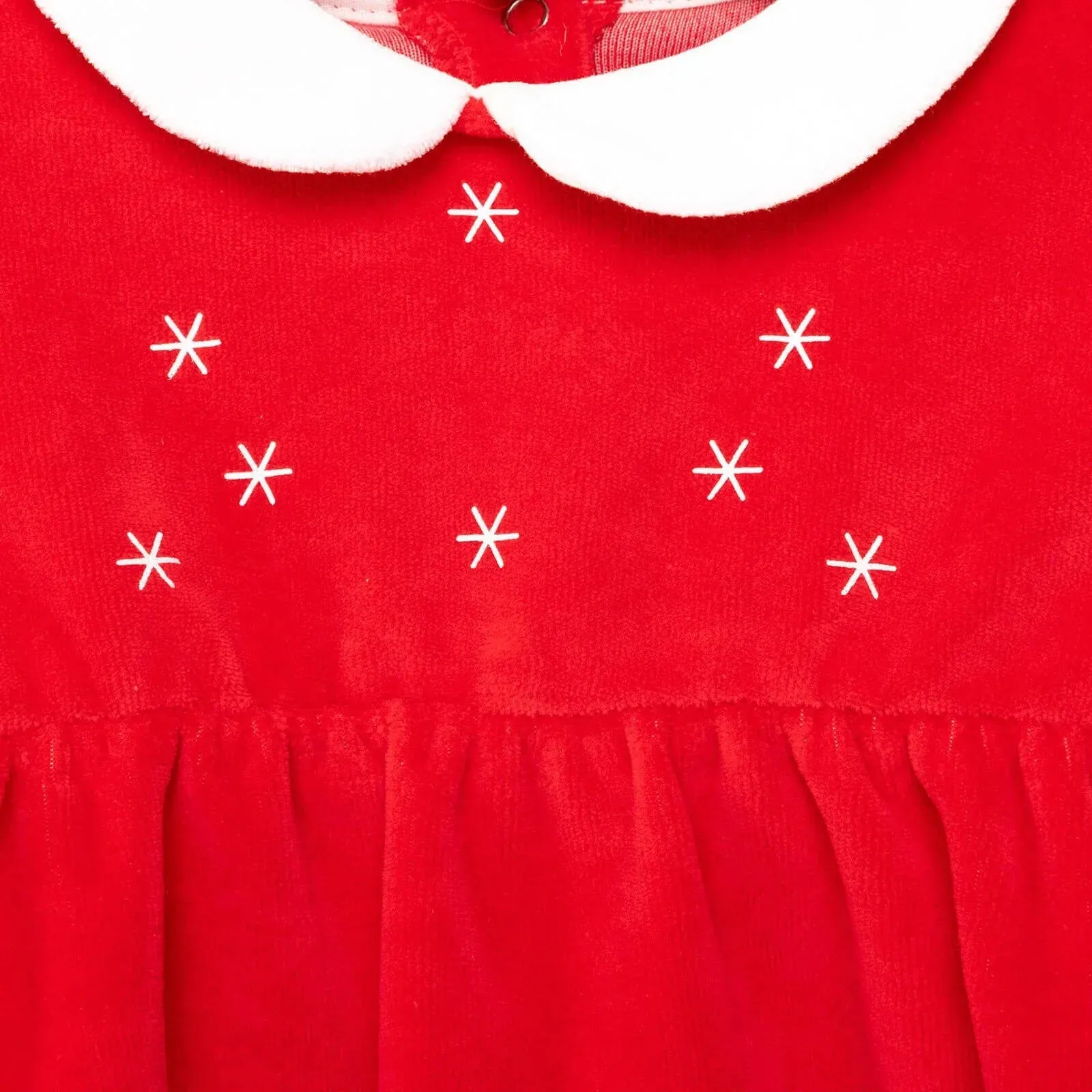 Ma Douce Newborn Velvet Dress - Red