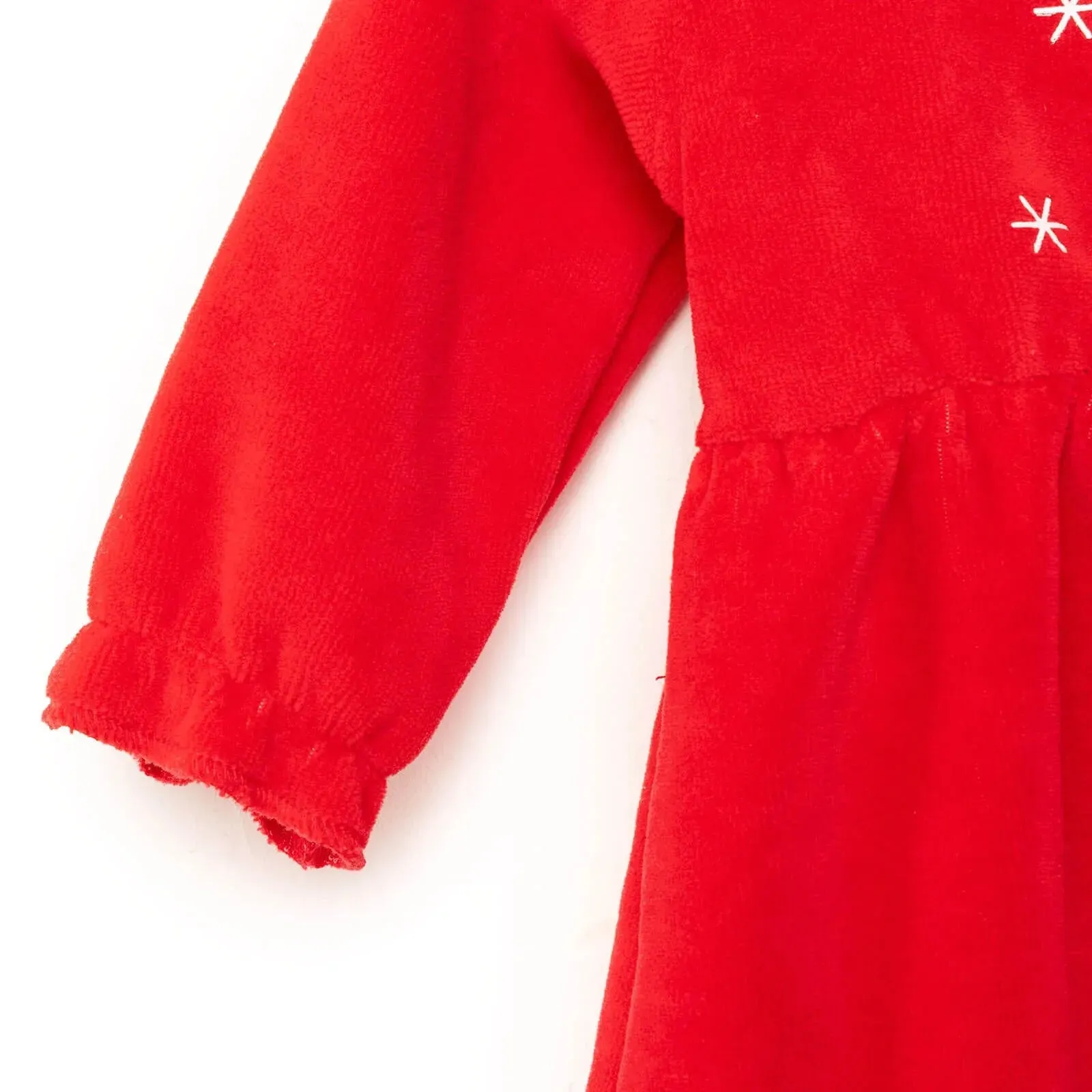 Ma Douce Newborn Velvet Dress - Red