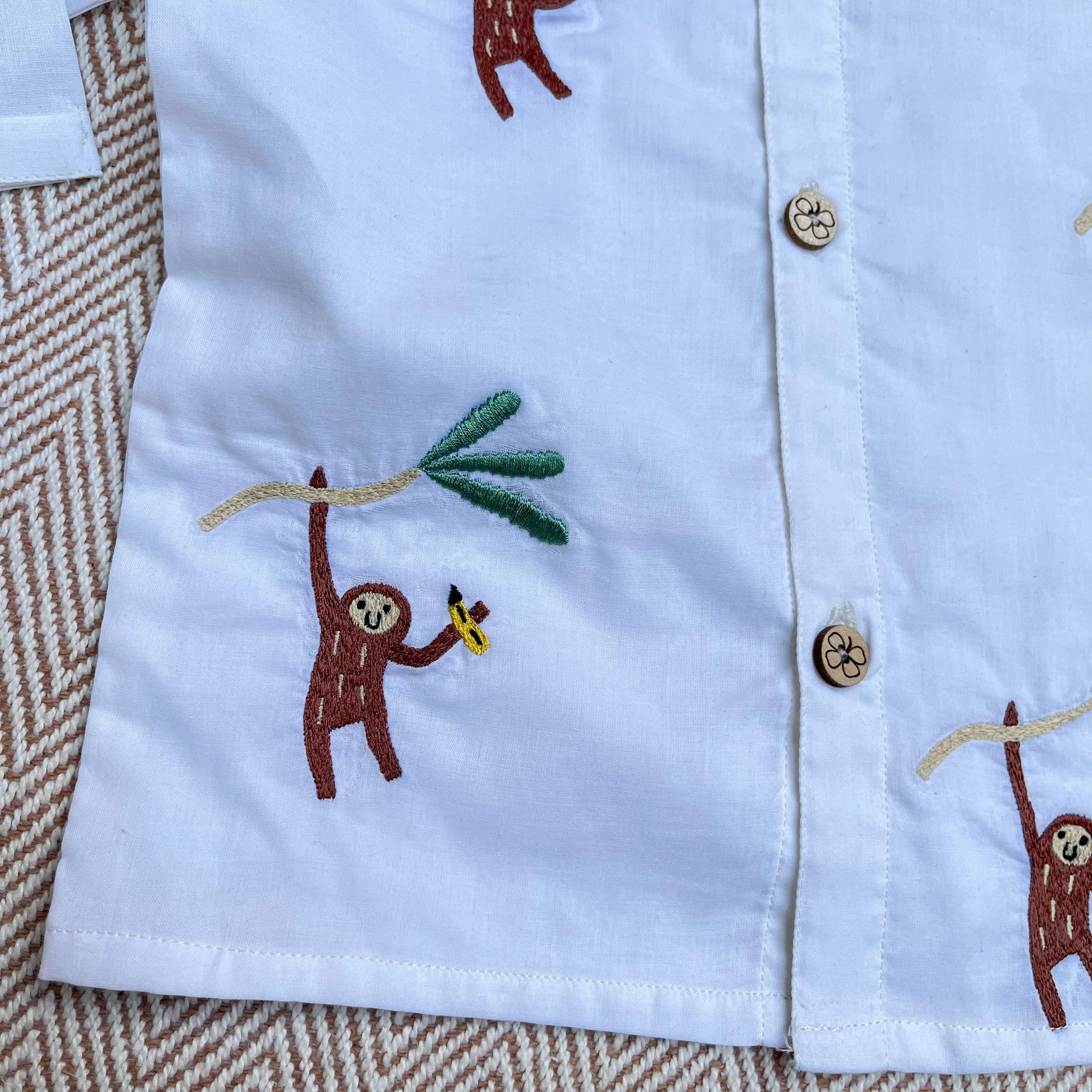 Monkey - Organic Cotton Full Sleeves Jhabla