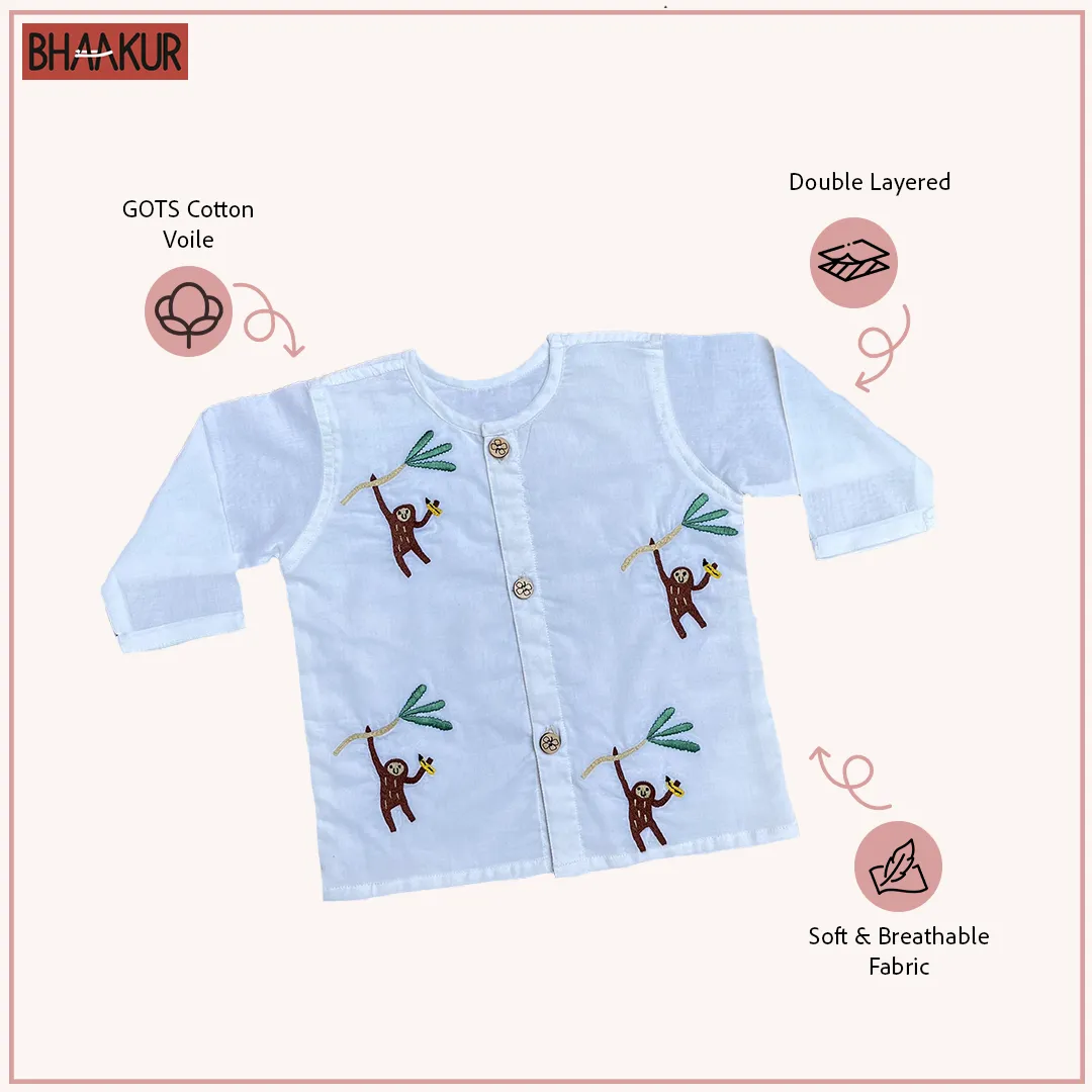 Monkey - Organic Cotton Full Sleeves Jhabla