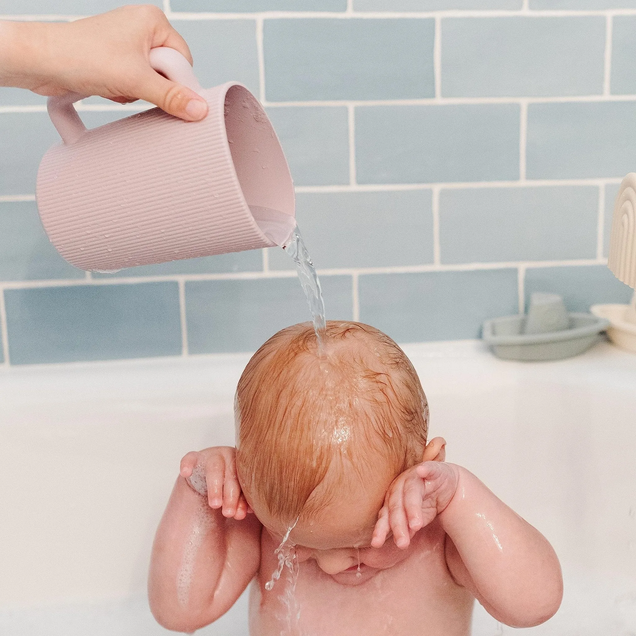 mushie: 100% Food Grade Silicone Baby Bath Rinse Cup For Kids