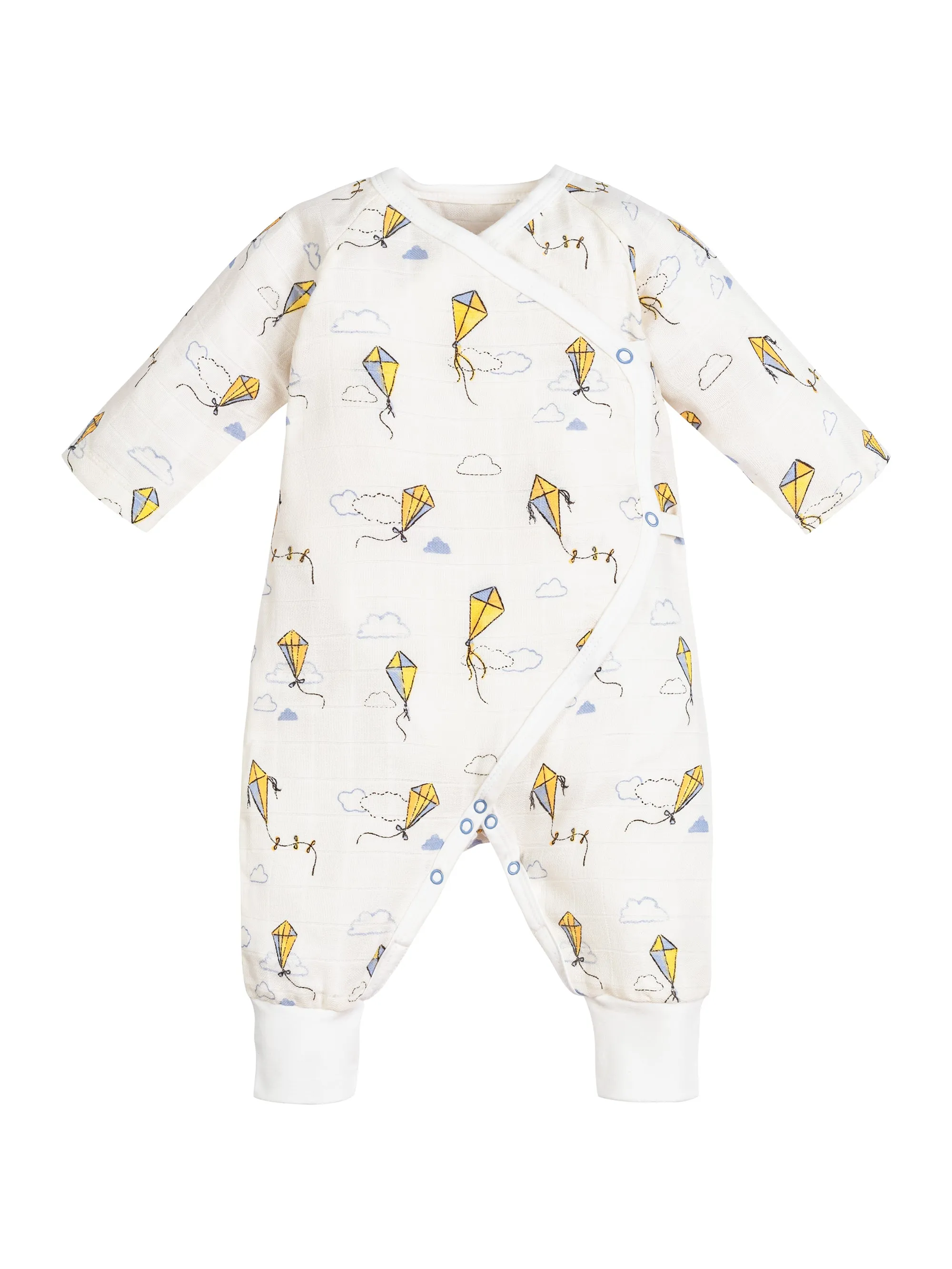 Muslin Side Snap Kimono - Kites