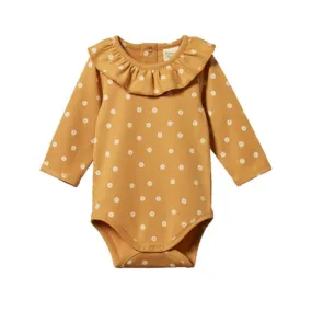 Nature Baby - Primrose Bodysuit - Chamomile Straw Print