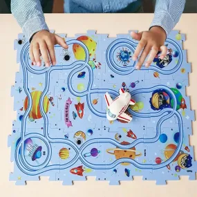 NEW Sensory PuzzleRacer Mini Railroad Car Educational Toys