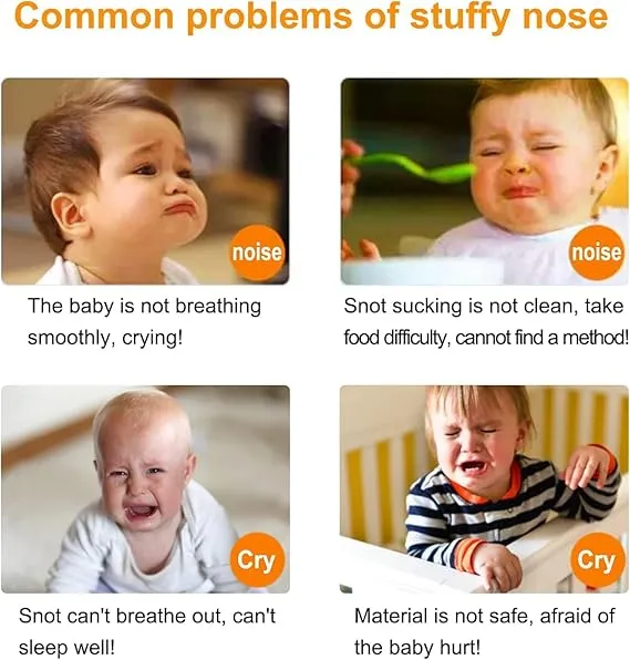 Newborn Congestion Relief: Baby Nasal Aspirator with Filters & Silicone Tips – Safe & Effective Nasal Congestion Relief