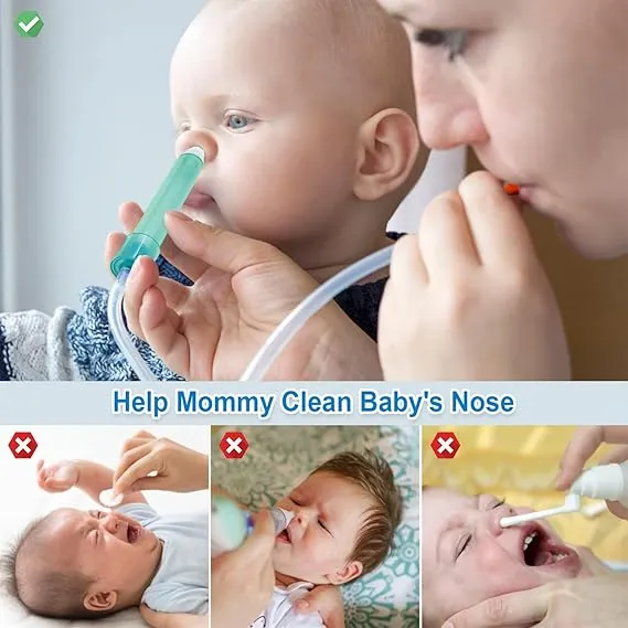 Newborn Congestion Relief: Baby Nasal Aspirator with Filters & Silicone Tips – Safe & Effective Nasal Congestion Relief