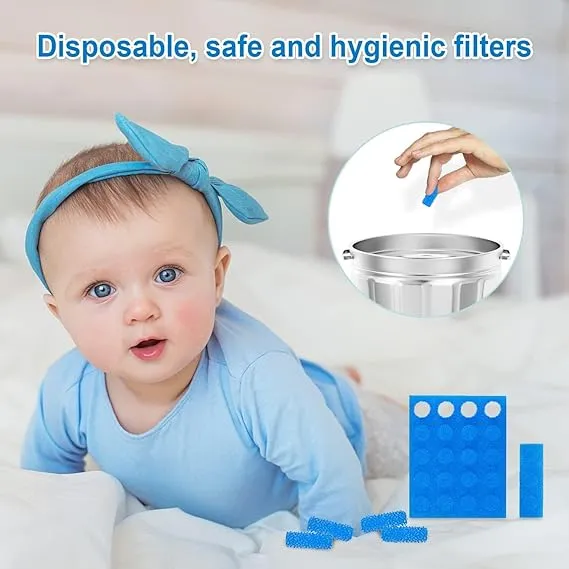 Newborn Congestion Relief: Baby Nasal Aspirator with Filters & Silicone Tips – Safe & Effective Nasal Congestion Relief