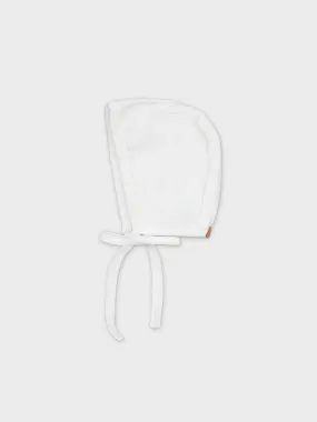 Non Ribbed Bonnet- White