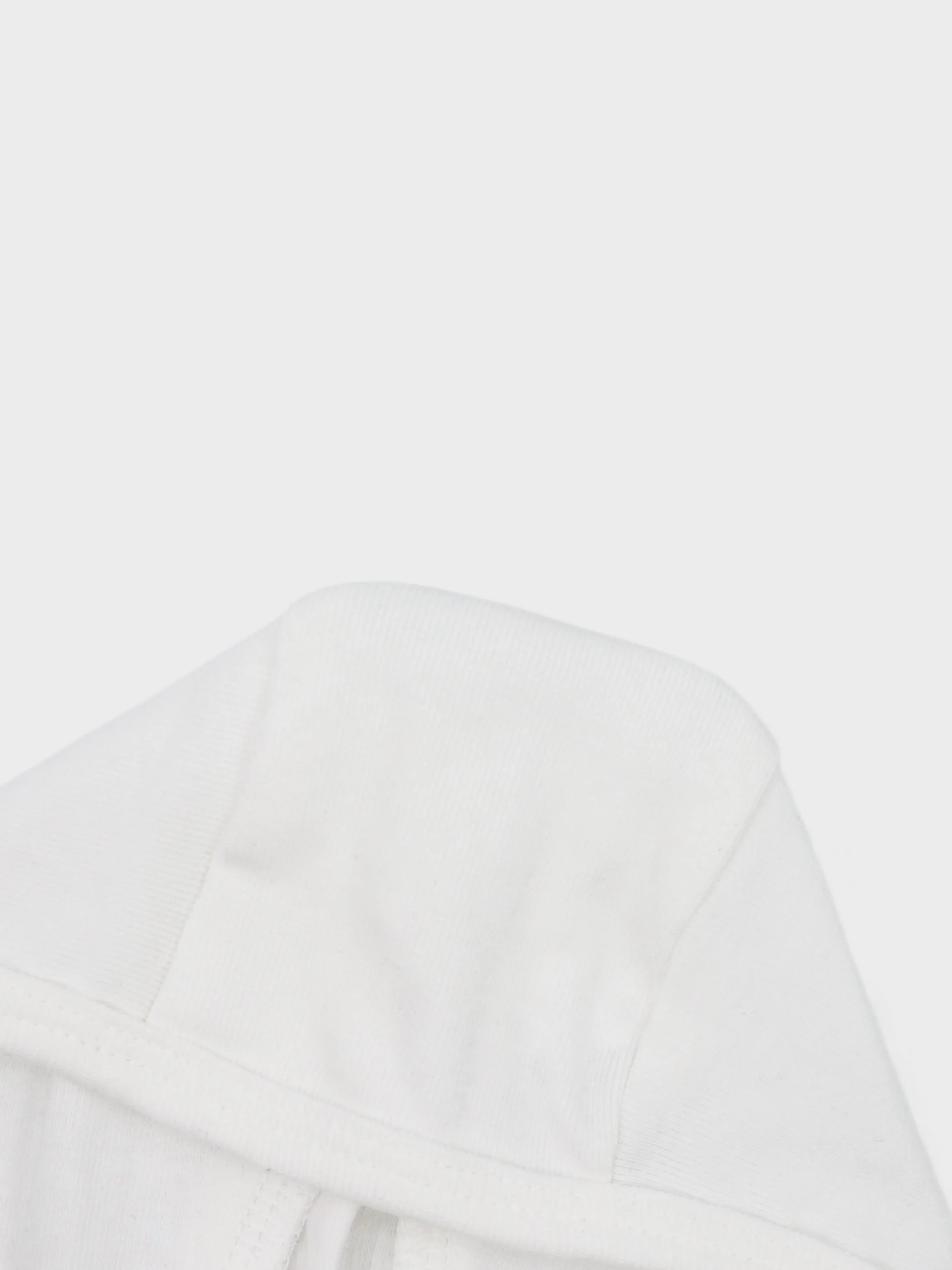 Non Ribbed Bonnet- White