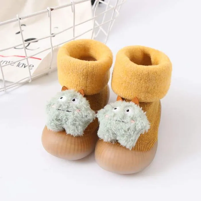 Non-Slip Baby Sock Shoes - Warm Monsters