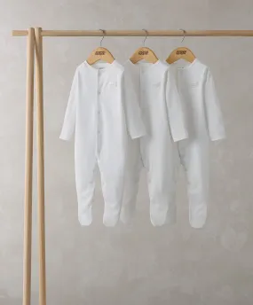 Organic Sleepsuits (3 Pack) - White