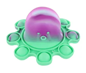 Pop Fidget Toy Aqua Octopus 8-Button Silicone Bubble Popping Game