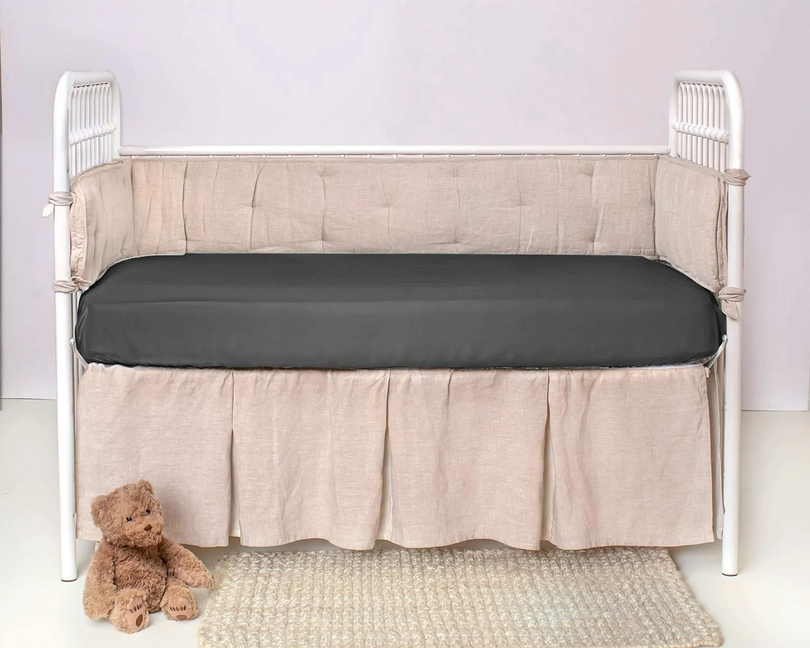 PURE BAMBOO: 100% Organic Viscose Derived from Bamboo Baby Crib Fitted Sheet