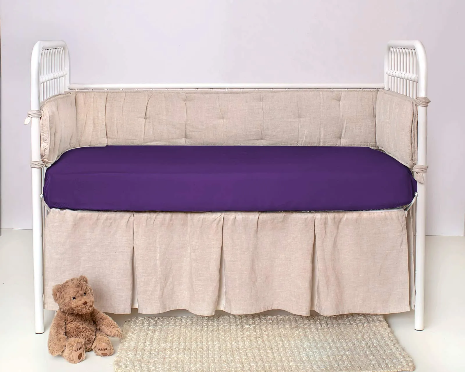 PURE BAMBOO: 100% Organic Viscose Derived from Bamboo Baby Crib Fitted Sheet