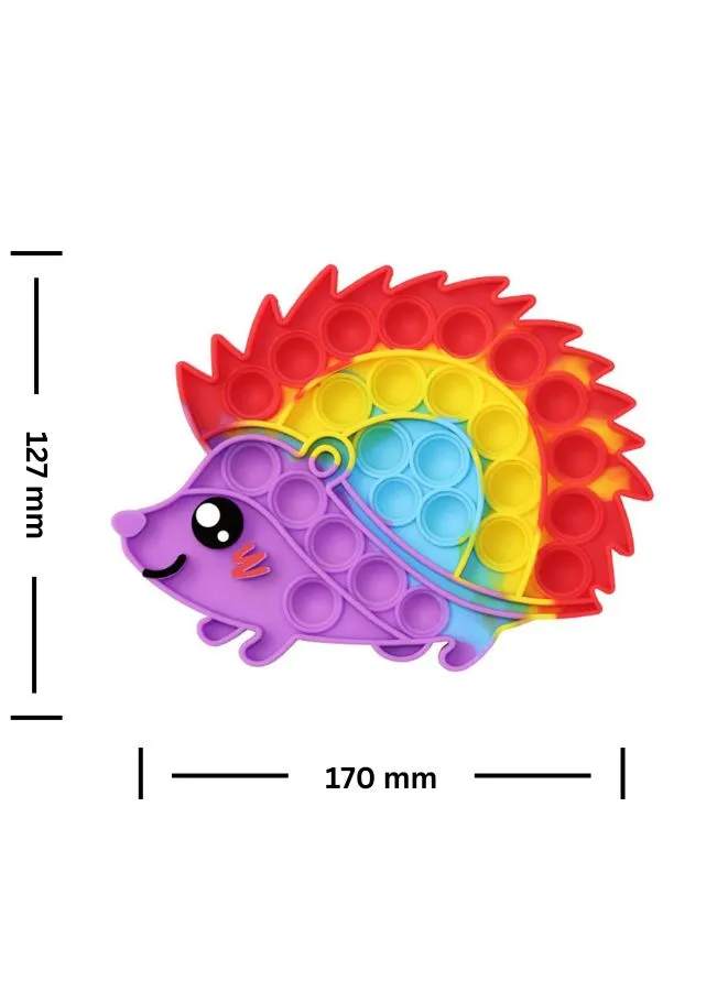 Push Pop Bubble Fidget Toy, Silicone Animal Sensory Squeeze Toy, Stress Relief, Anti-Anxiety, ADHD, Autism, Special Fidget Popper Gift for Kids and Adults, Hedgehog