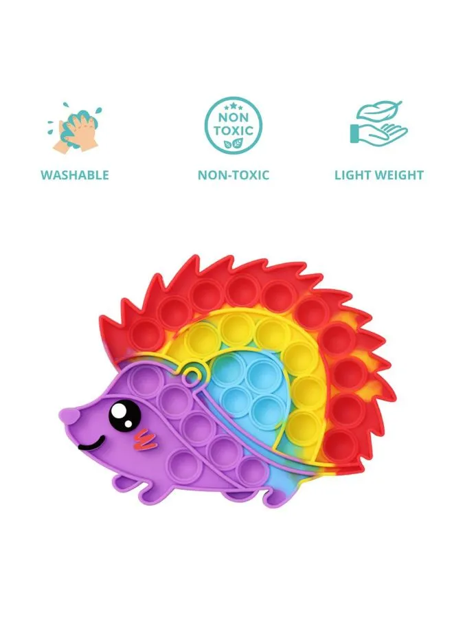 Push Pop Bubble Fidget Toy, Silicone Animal Sensory Squeeze Toy, Stress Relief, Anti-Anxiety, ADHD, Autism, Special Fidget Popper Gift for Kids and Adults, Hedgehog