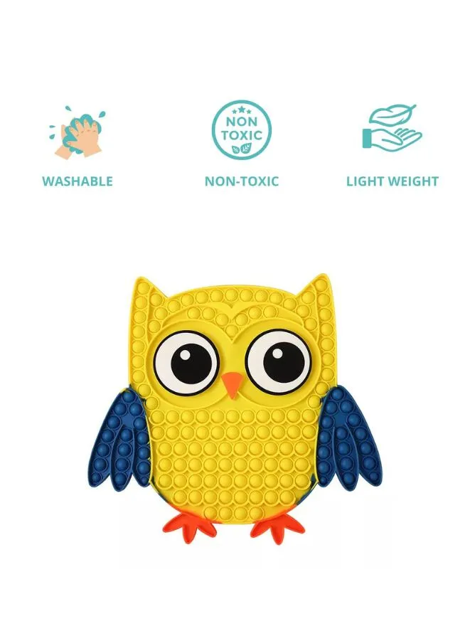 Push Pop Bubble Fidget Toy, Silicone Animal Sensory Squeeze Toy, Stress Relief, Anti-Anxiety, ADHD, Autism, Special Fidget Popper Gift for Kids and Adults, Owl