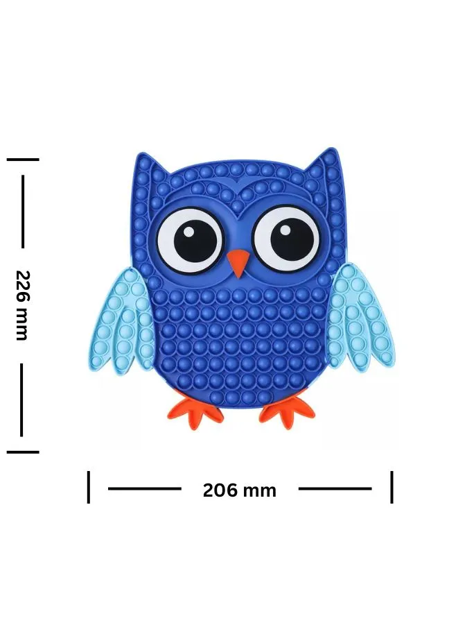 Push Pop Bubble Fidget Toy, Silicone Animal Sensory Squeeze Toy, Stress Relief, Anti-Anxiety, ADHD, Autism, Special Fidget Popper Gift for Kids and Adults, Owl