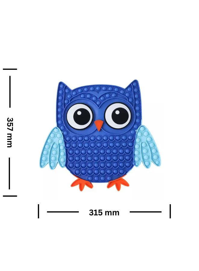 Push Pop Bubble Fidget Toy, Silicone Animal Sensory Squeeze Toy, Stress Relief, Anti-Anxiety, ADHD, Autism, Special Fidget Popper Gift for Kids and Adults, Owl
