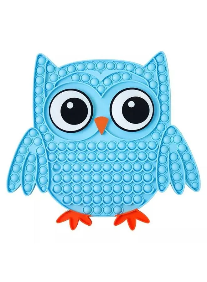 Push Pop Bubble Fidget Toy, Silicone Animal Sensory Squeeze Toy, Stress Relief, Anti-Anxiety, ADHD, Autism, Special Fidget Popper Gift for Kids and Adults, Owl