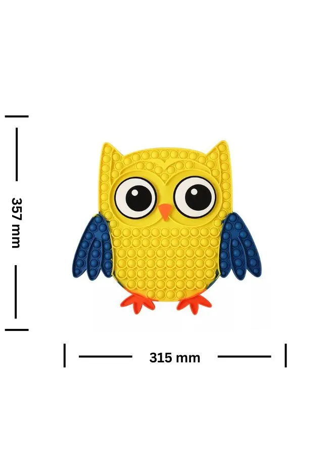 Push Pop Bubble Fidget Toy, Silicone Animal Sensory Squeeze Toy, Stress Relief, Anti-Anxiety, ADHD, Autism, Special Fidget Popper Gift for Kids and Adults, Owl