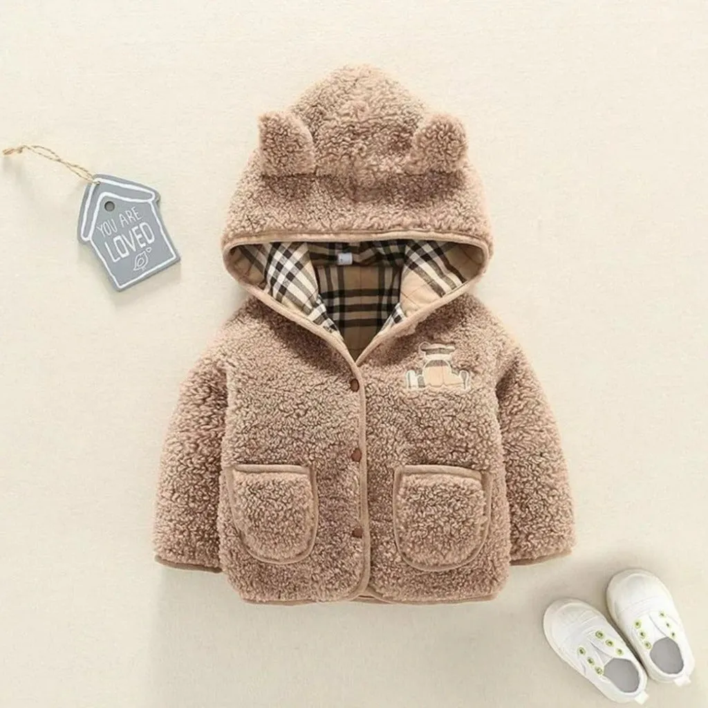 Reversible Baby Bear Warm Unisex Hoodie