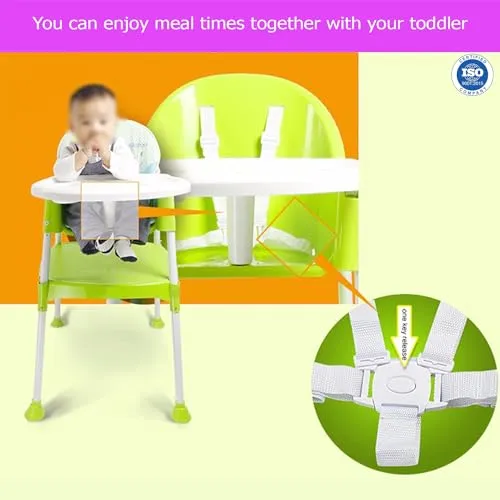 Safe-O-Kid- 5 in 1 Convertible High Chair- Green