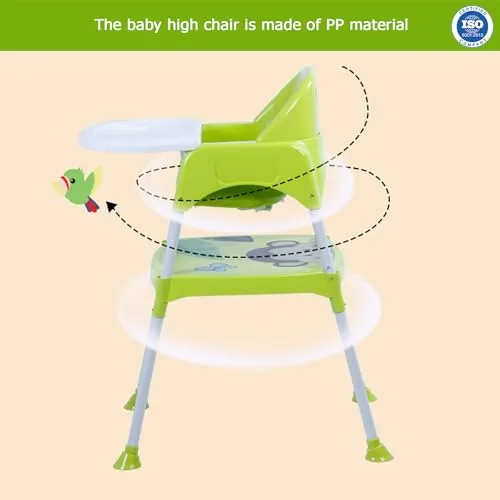 Safe-O-Kid- 5 in 1 Convertible High Chair- Green