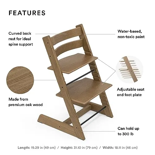 Stokke: Tripp Trapp Adjustable Chair with Cushion - Convertible, Comfortable & Ergonomic