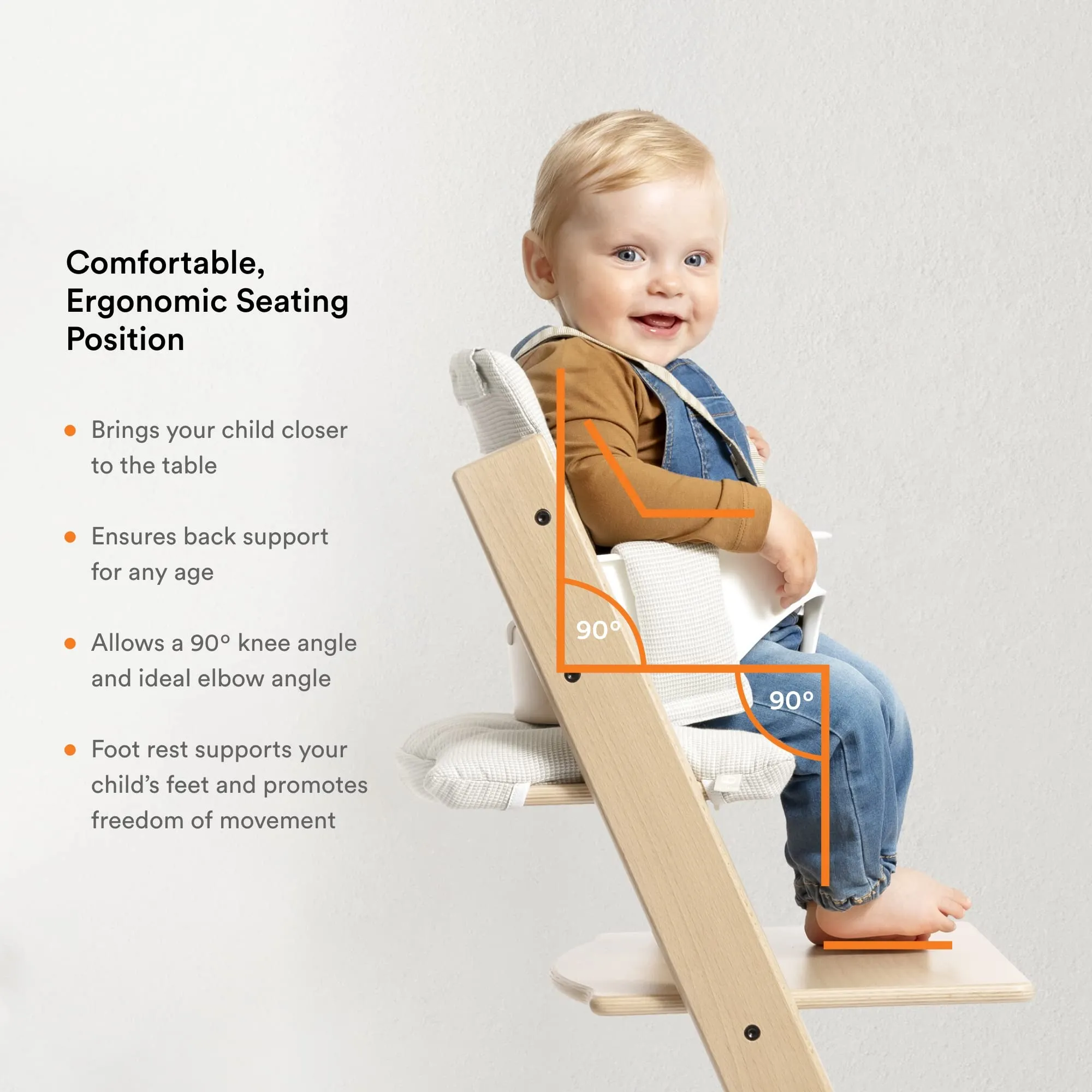 Stokke: Tripp Trapp Adjustable Chair with Cushion - Convertible, Comfortable & Ergonomic