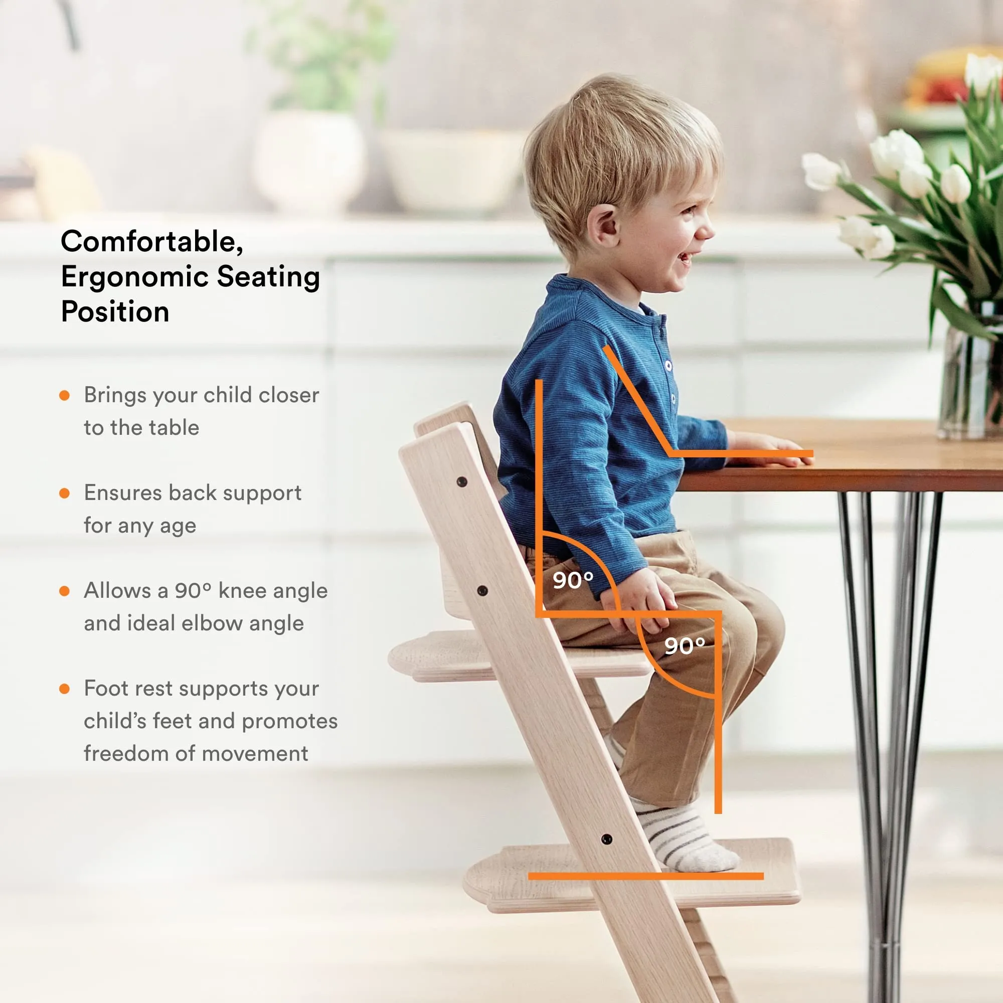 Stokke: Tripp Trapp Adjustable Chair with Cushion - Convertible, Comfortable & Ergonomic